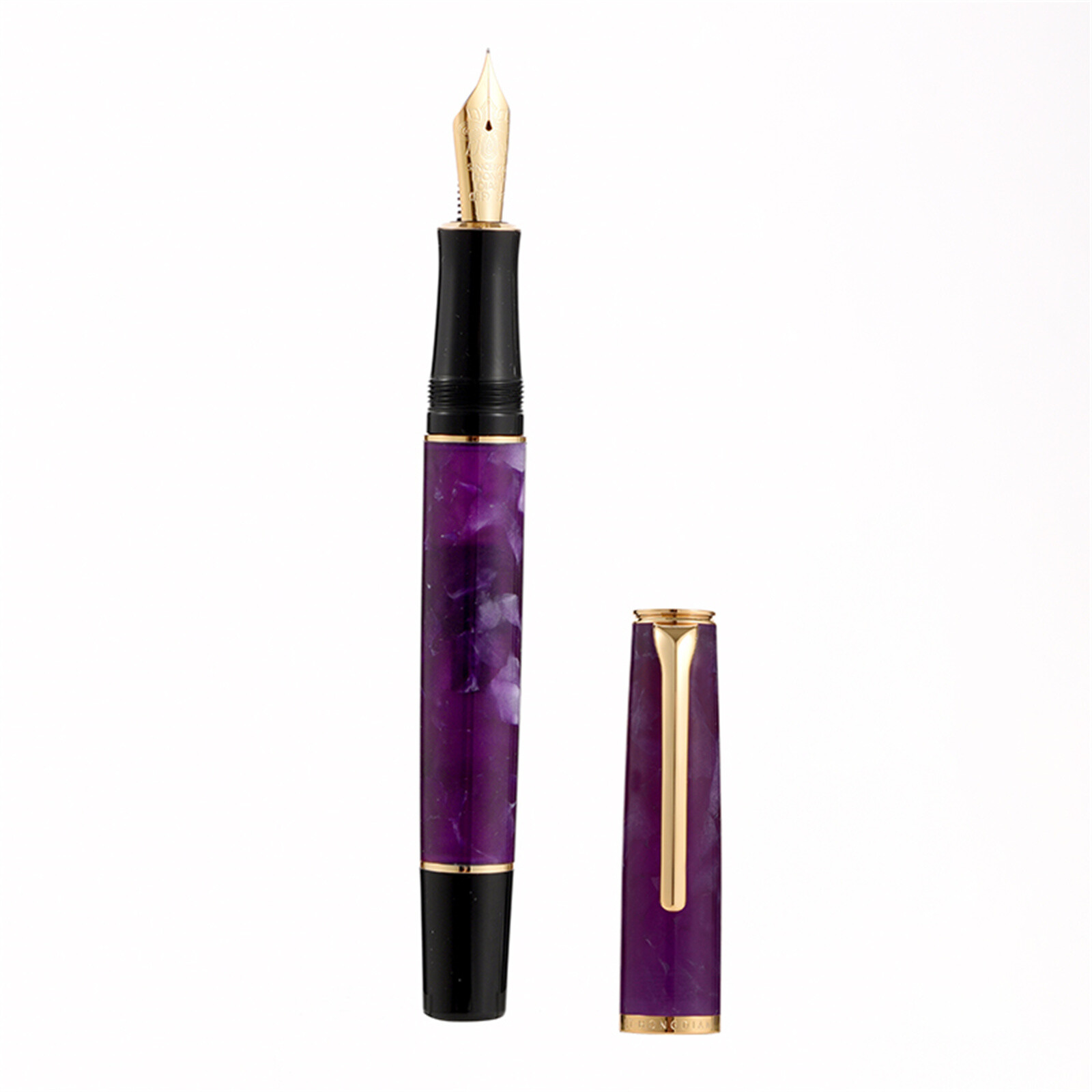 HongDian N12 Resin Fountain Pen, Extra Fine Nib Classic Pen Writing Pen Gift