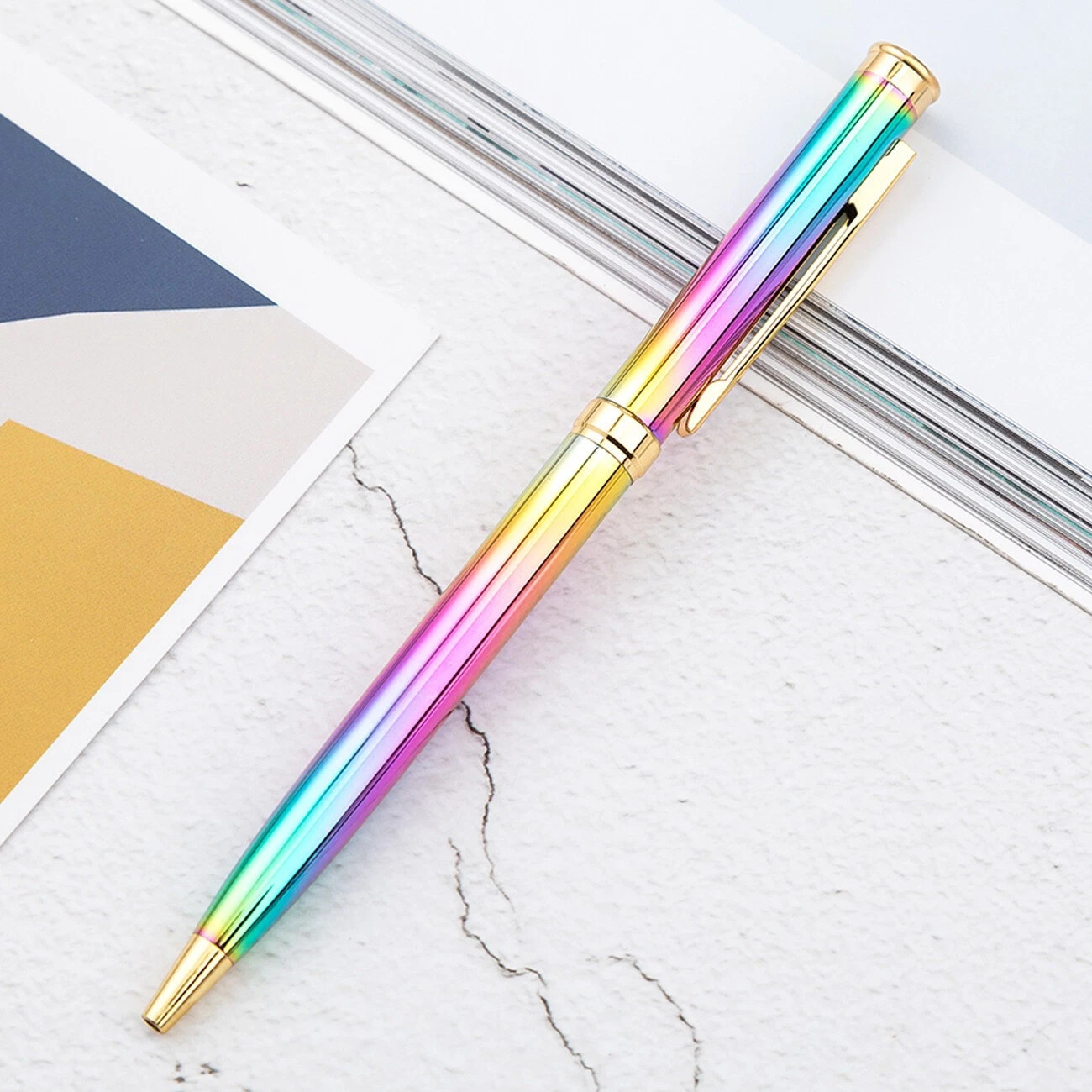 Luxury Metal Ballpoint Signature Ball Point Writing Pens School Office Colorful