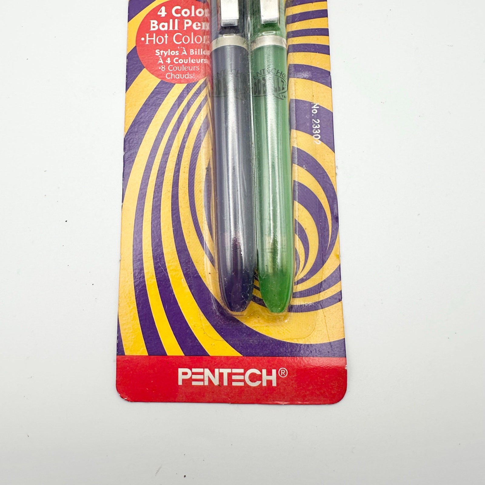 Pentech Oddballz Fireworks 4 Color Blue Green Retractable Pens 1997 Deadstock