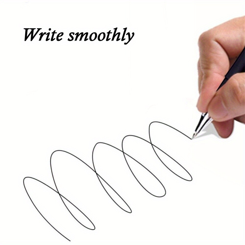 20PCS Ball Point Pens BLACK Gel Ink Pen Smooth Writing – 0.5mm Fine- Best Price⚡