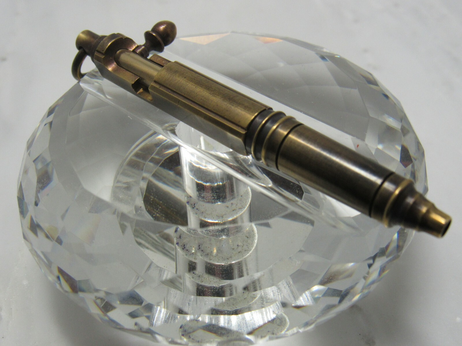STUNNING HIGH QUALITY 3.5″ MINI BRASS BOLT ACTION TACTICAL PEN