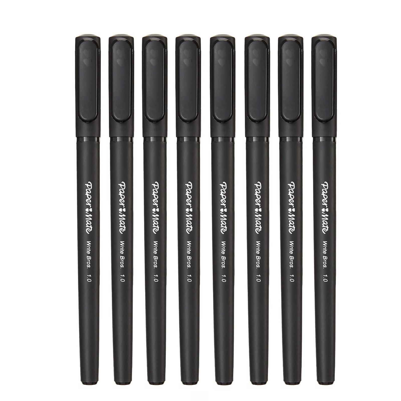 Paper Mate Write Bros Ballpoint Stick Pens, Black Ink, 1mm Medium Point, 8 Pack