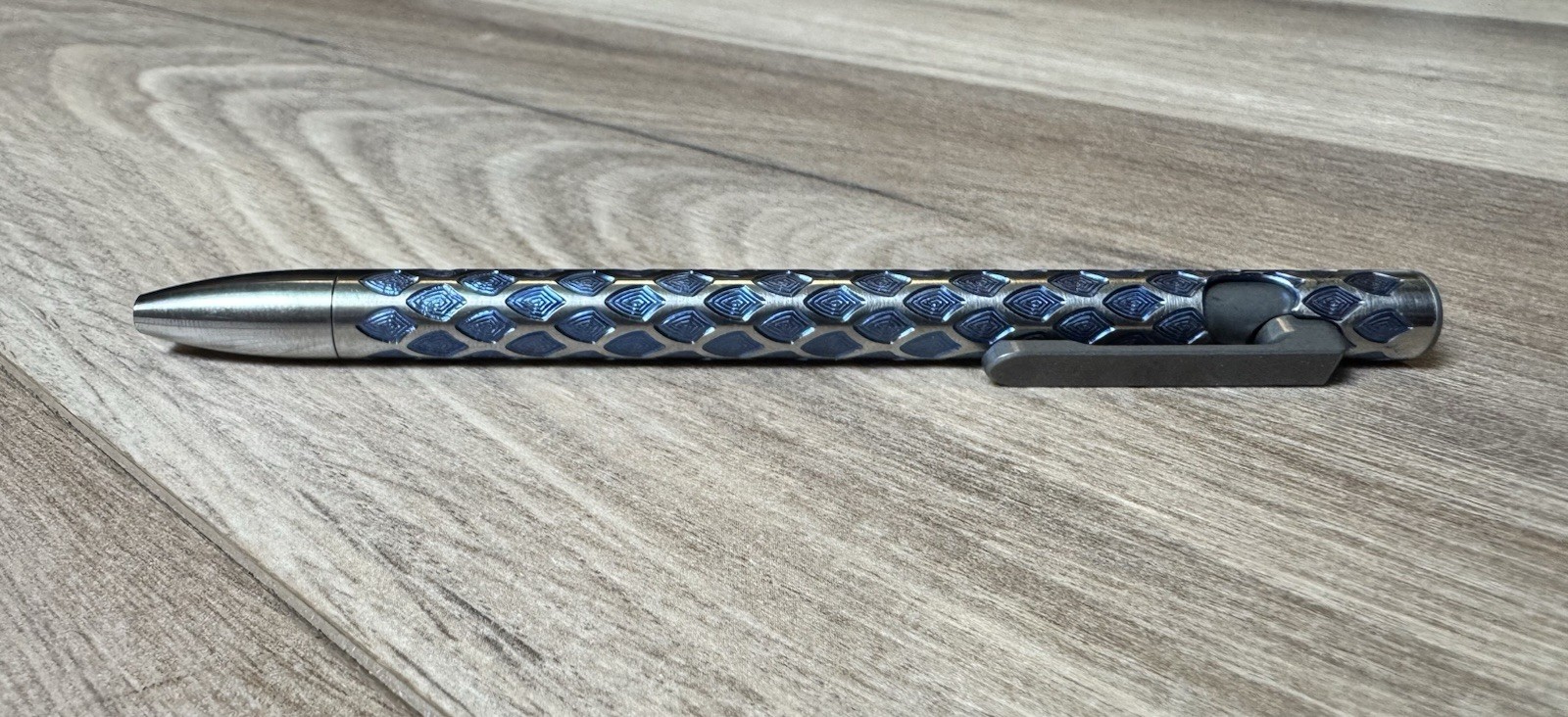 Smooth Precision Pens- Blue Dragon Scales Full Size (Titanium)