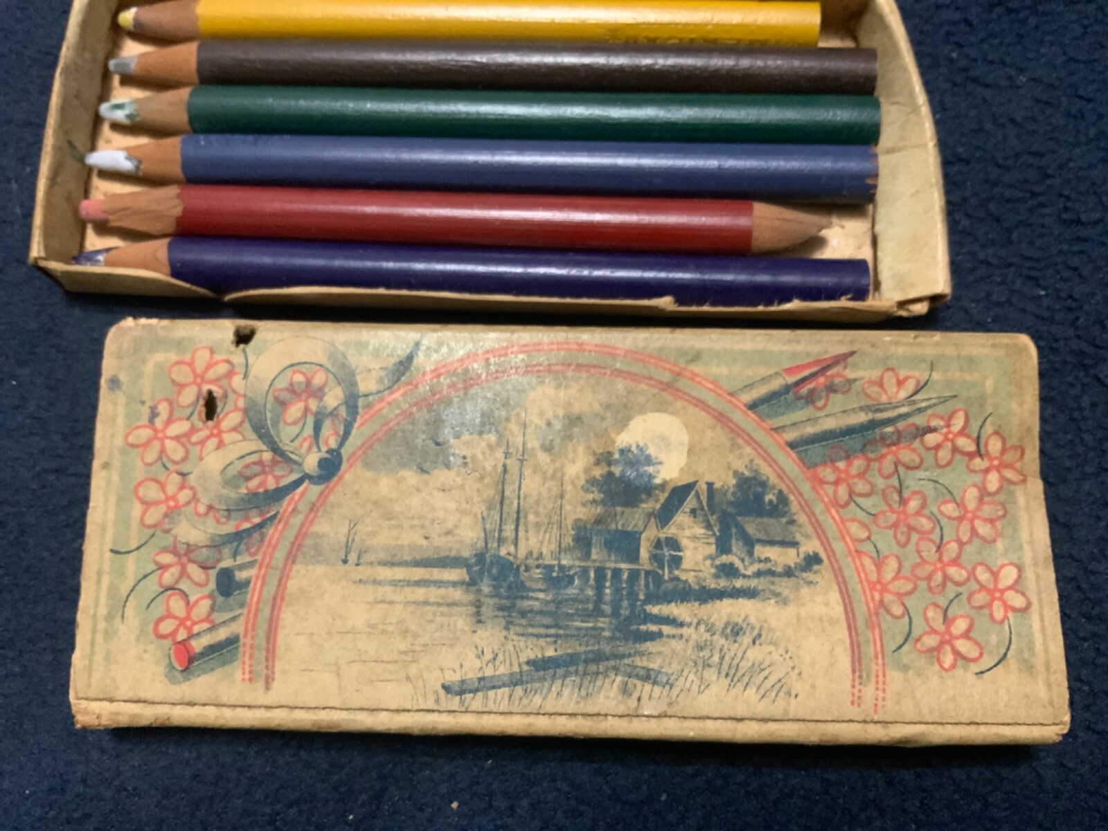 Vintage School Crayons for Map coloring