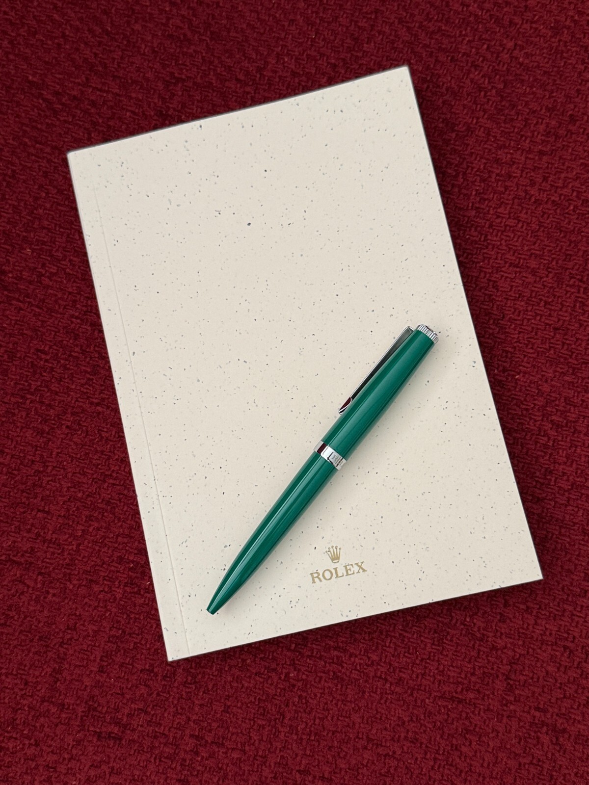 Rolex Emerald Green Twist Ballpoint Pen + Pen Pouch | Promotion VIP Gift