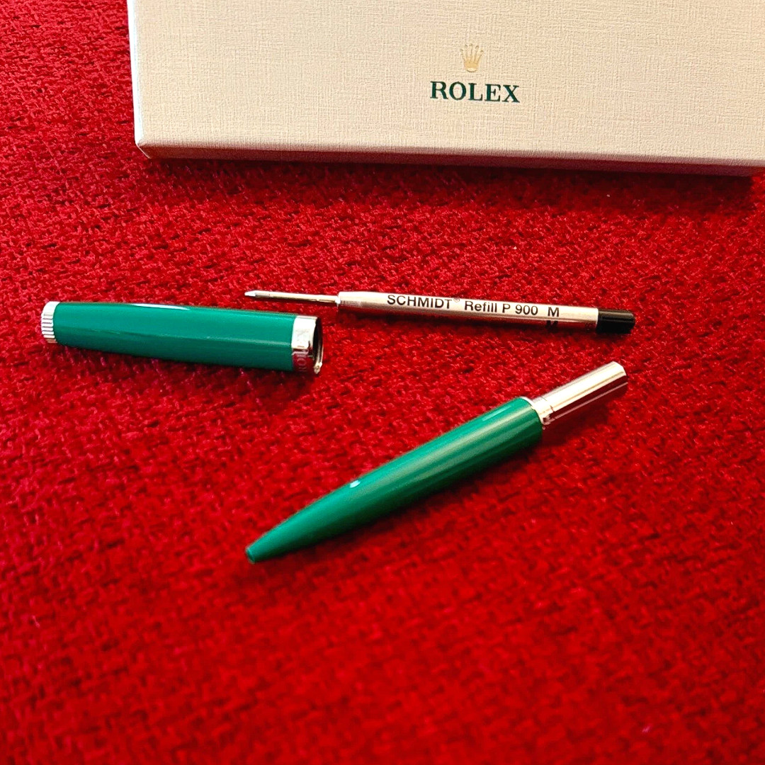 ROLEX Green Emerald Emblem Twist Ballpoint Pen AD VIP Gift