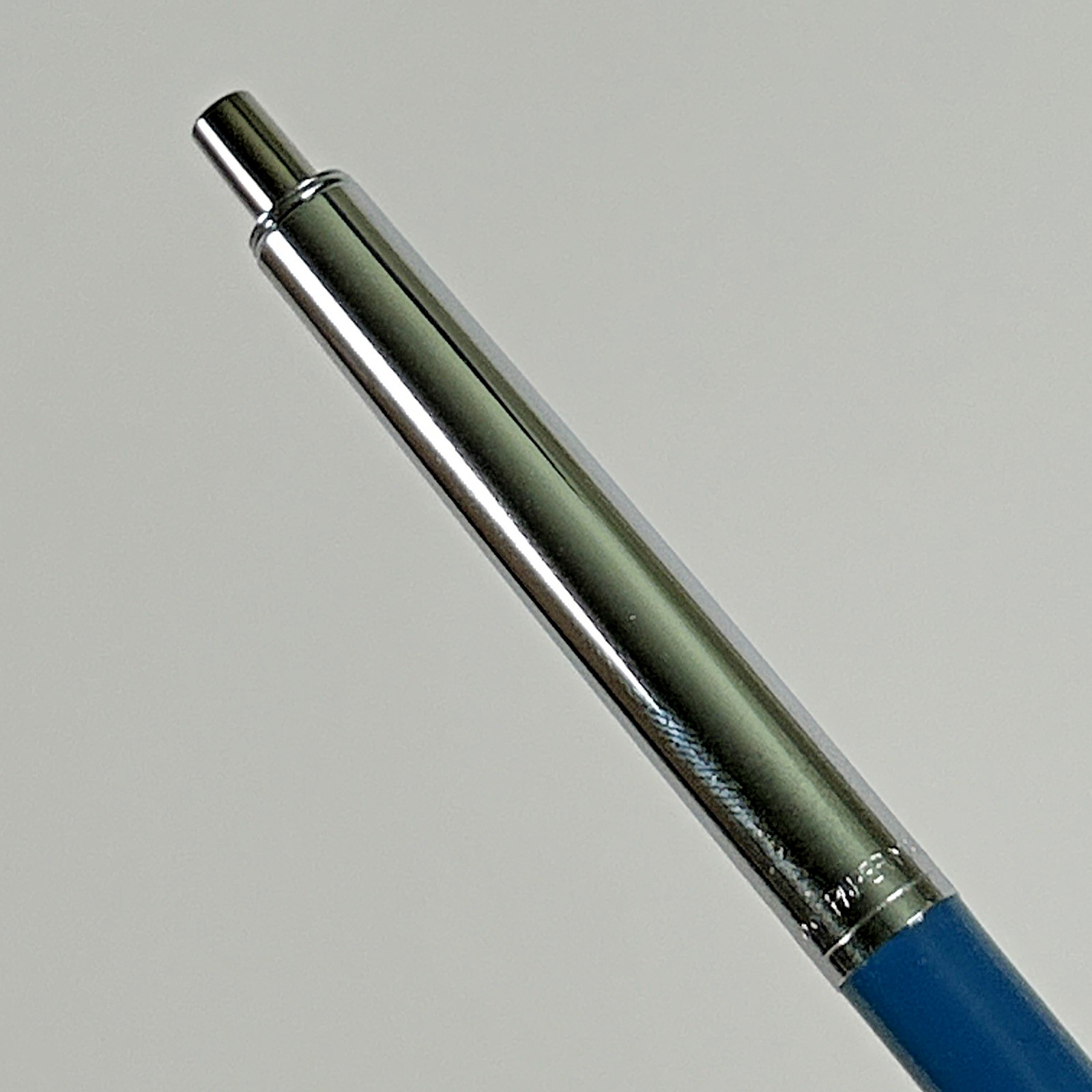 DOU-FAST Paper Mate Blue Chrome Slim Profile Double Heart Vintage Ballpoint Pen