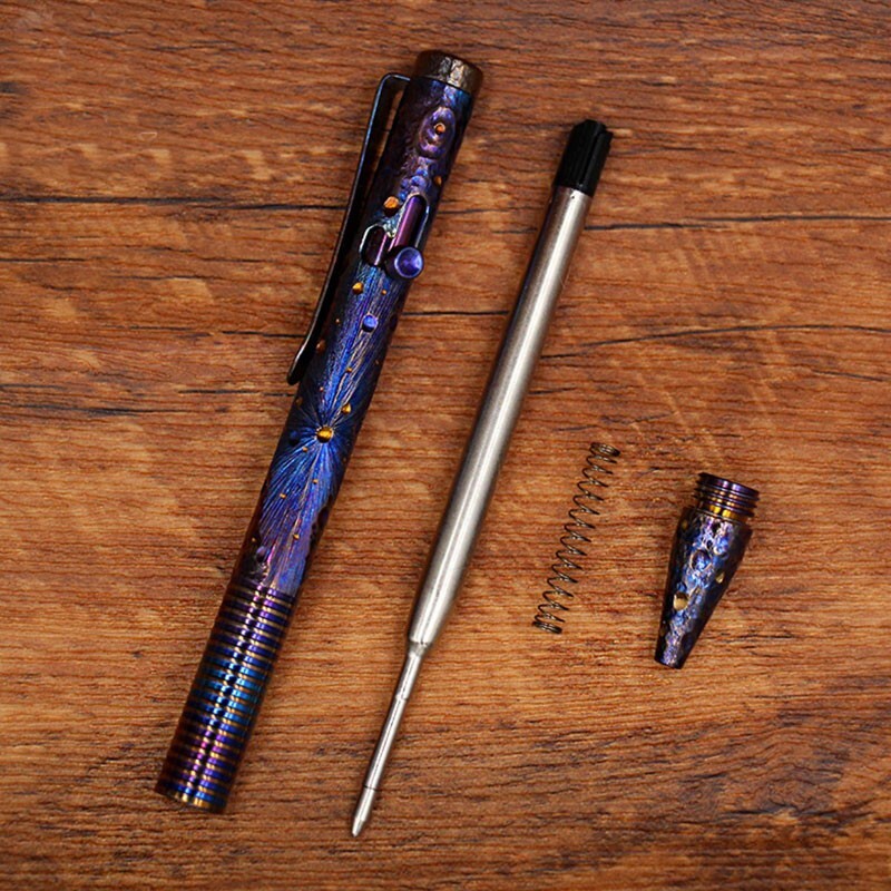 New Outdoor Titanium Alloy Bolt Action Pocket Signature Pen EDC Pen