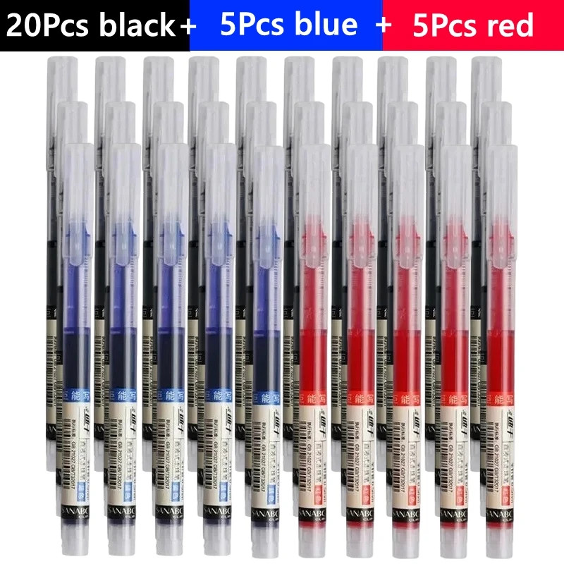 0.5mm Gel Pens Fine Point Black Blue Ink Smooth Writing Office School Supplies