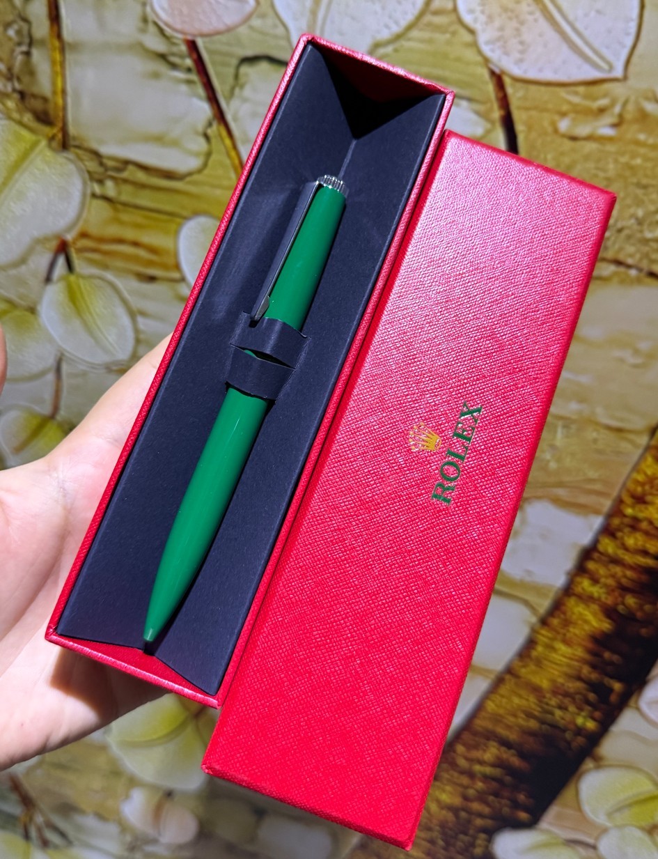 Rolex Emerald Green Twist Ballpoint Pen New with Box VIP Gift