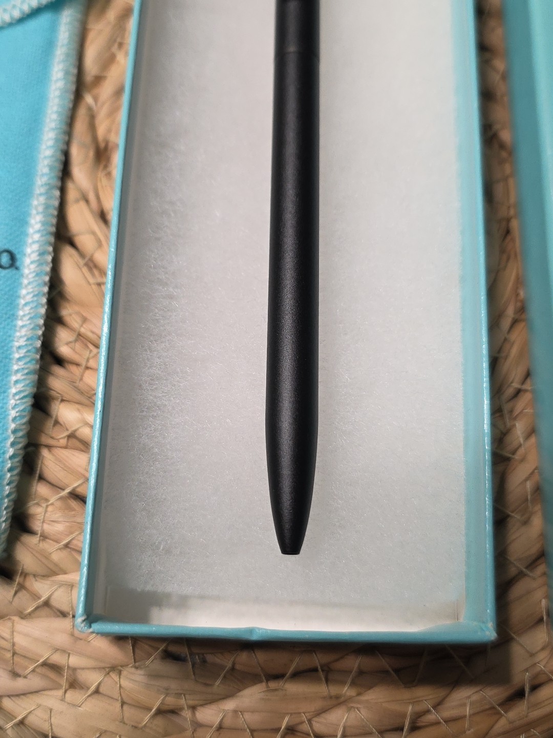 Tiffany & Co. Pen T Clip Black Enamel Sterling Silver 925 Clip Replace Ink NIB