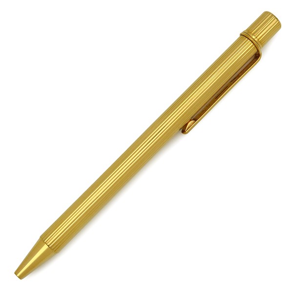 Cartier Twist Pen ST150090 Gold GP Black Ink Used 13cm Unisex