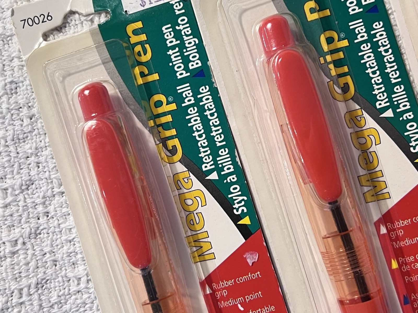 1999 Scripto Japan Mega Grip Ballpoint Pen Lot 70026 Medium Nib Black Ink