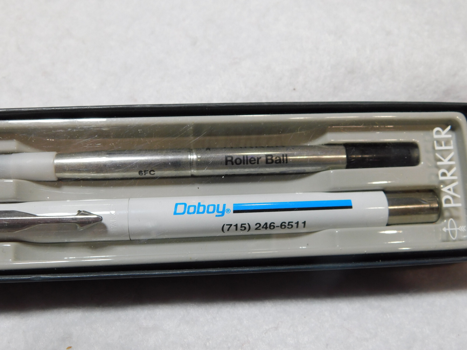 Parker Rollerball Advertising Pen With Matching Case. Unused