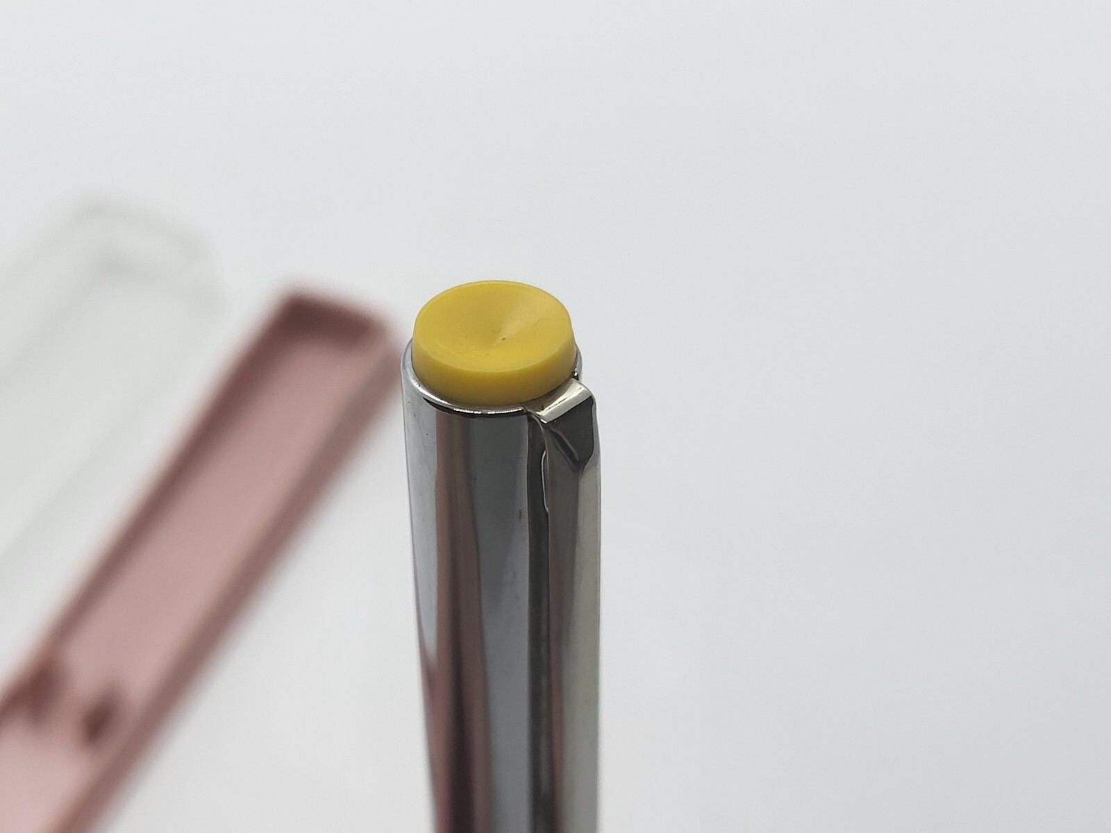 Vintage Soviet ballpoint pen USSR yellow with metal tip in a box price 2 r 40 k