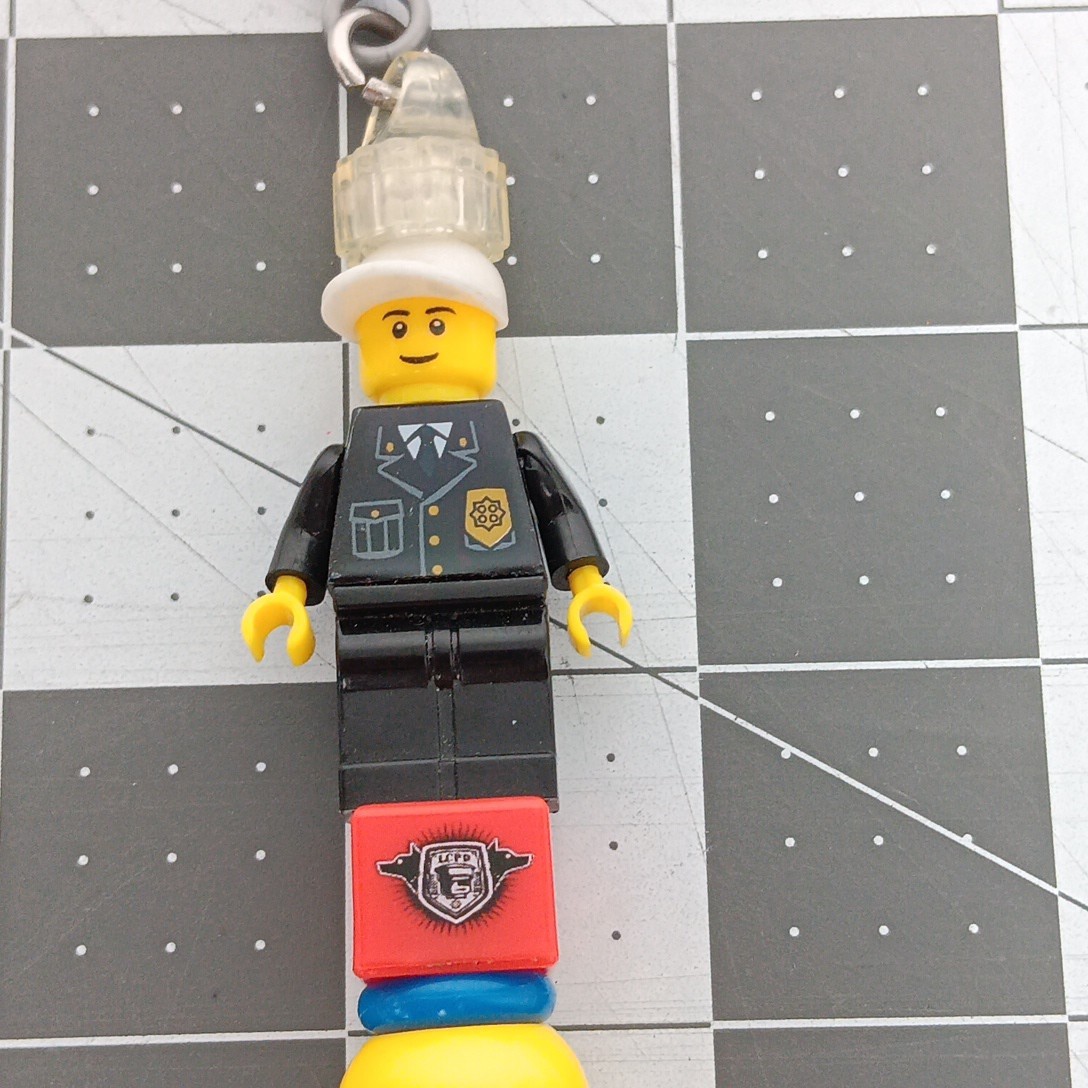 Lego City Police Officer Pen Key Chain 6 Inch Loose Toy Replacement