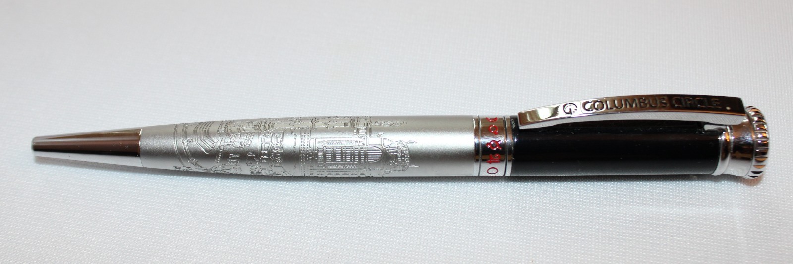 GEVRIL COLUMBUS CIRCLE BRASS & BLACK BALL POINT PEN – ITALY