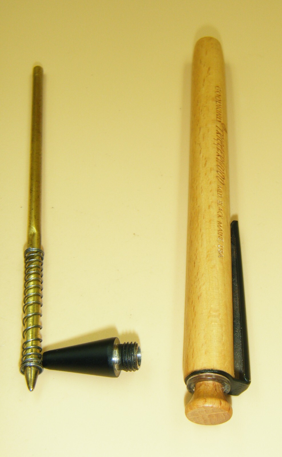 Vintage Goodkind Triggerwood Metal and Wood Ballpoint Pen