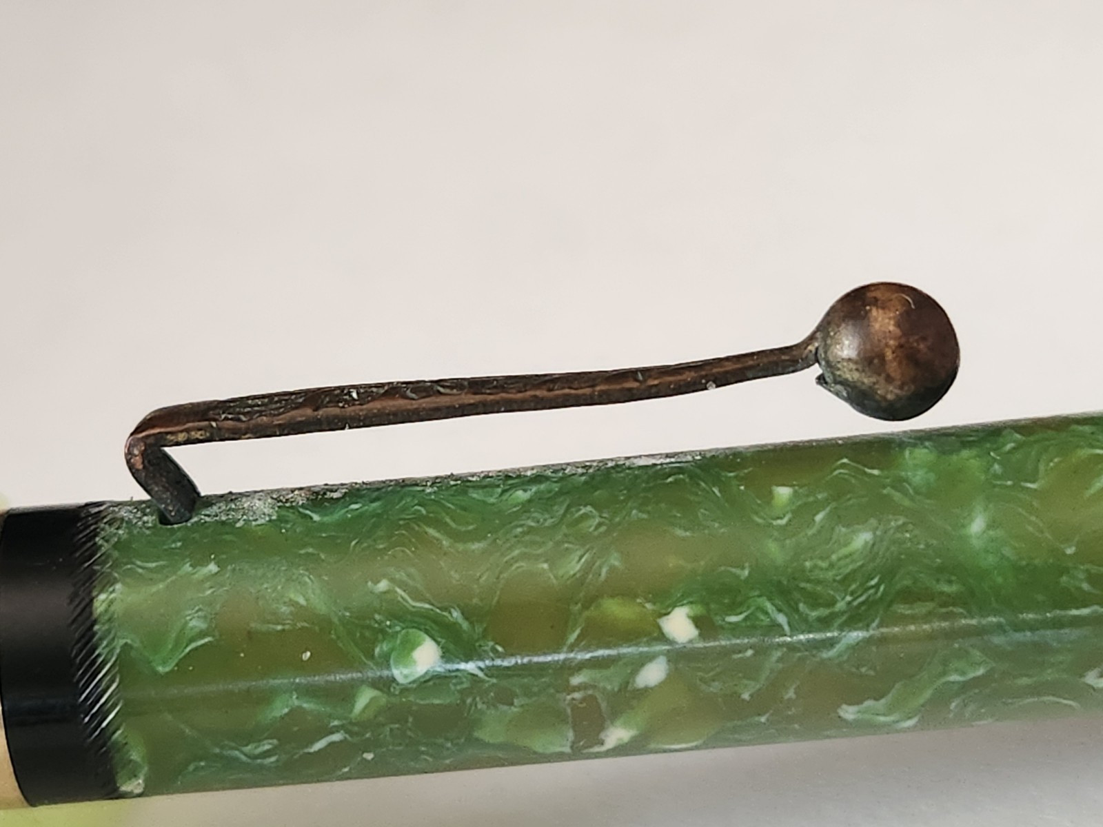 Vtg Faux Mother Of Pearl & Celluloid Pen Thomas D Murphy Co. Red Oak, IA Sample