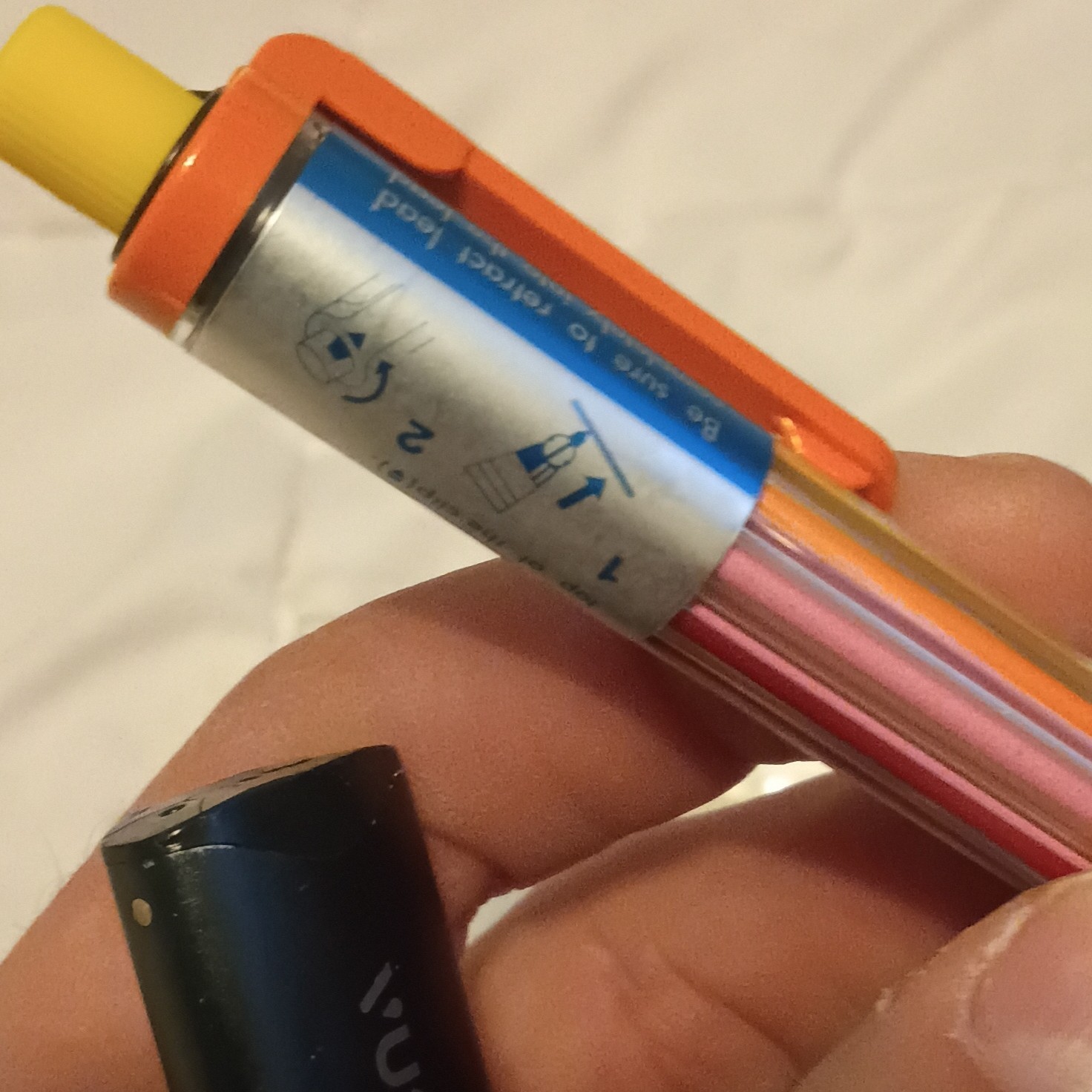 Pentel Plastic Multicolor Retractable Ballpoint Pen w/ Multicolor Ink & Case