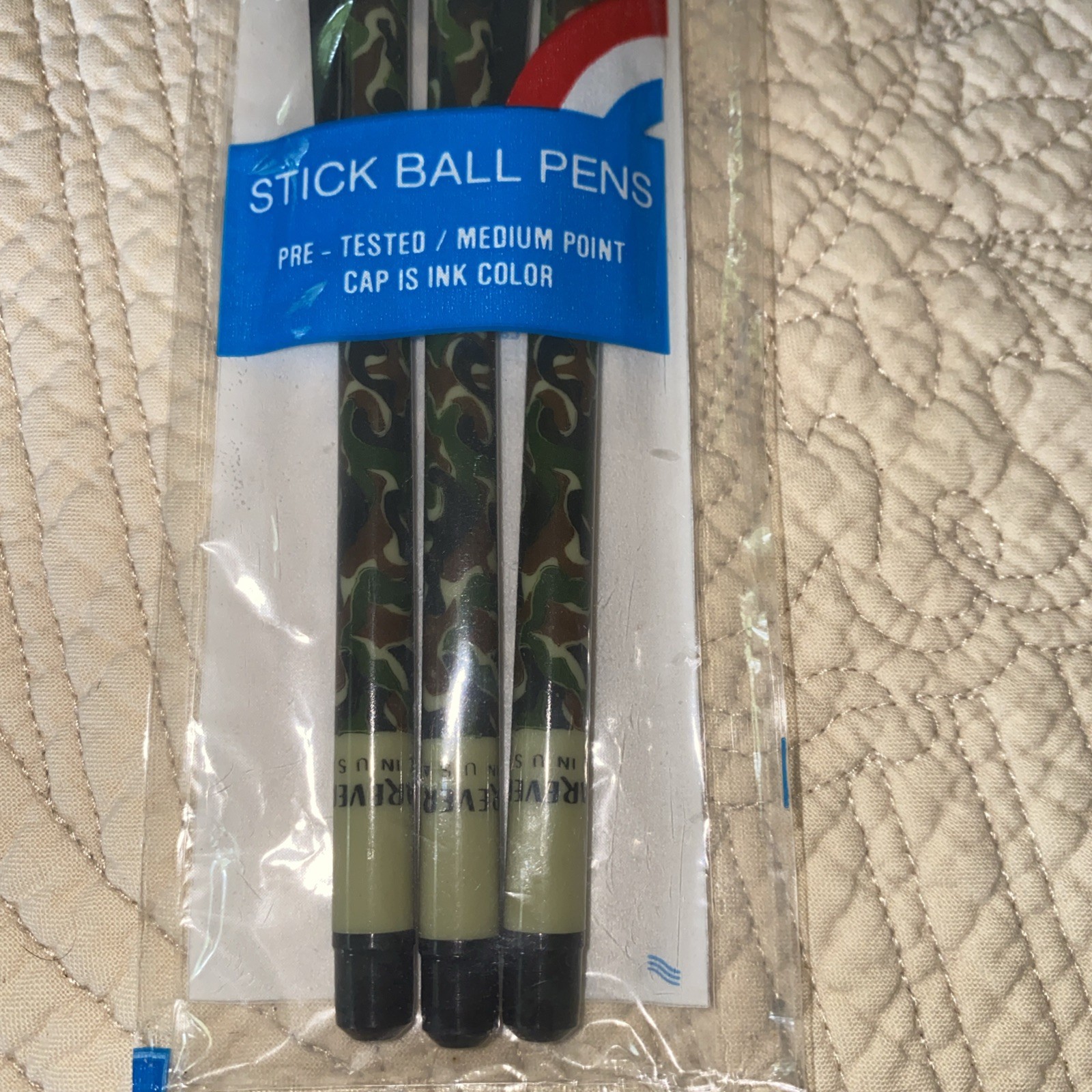 Stick Ball Pens By Wearever Vintage Original Package Military Design