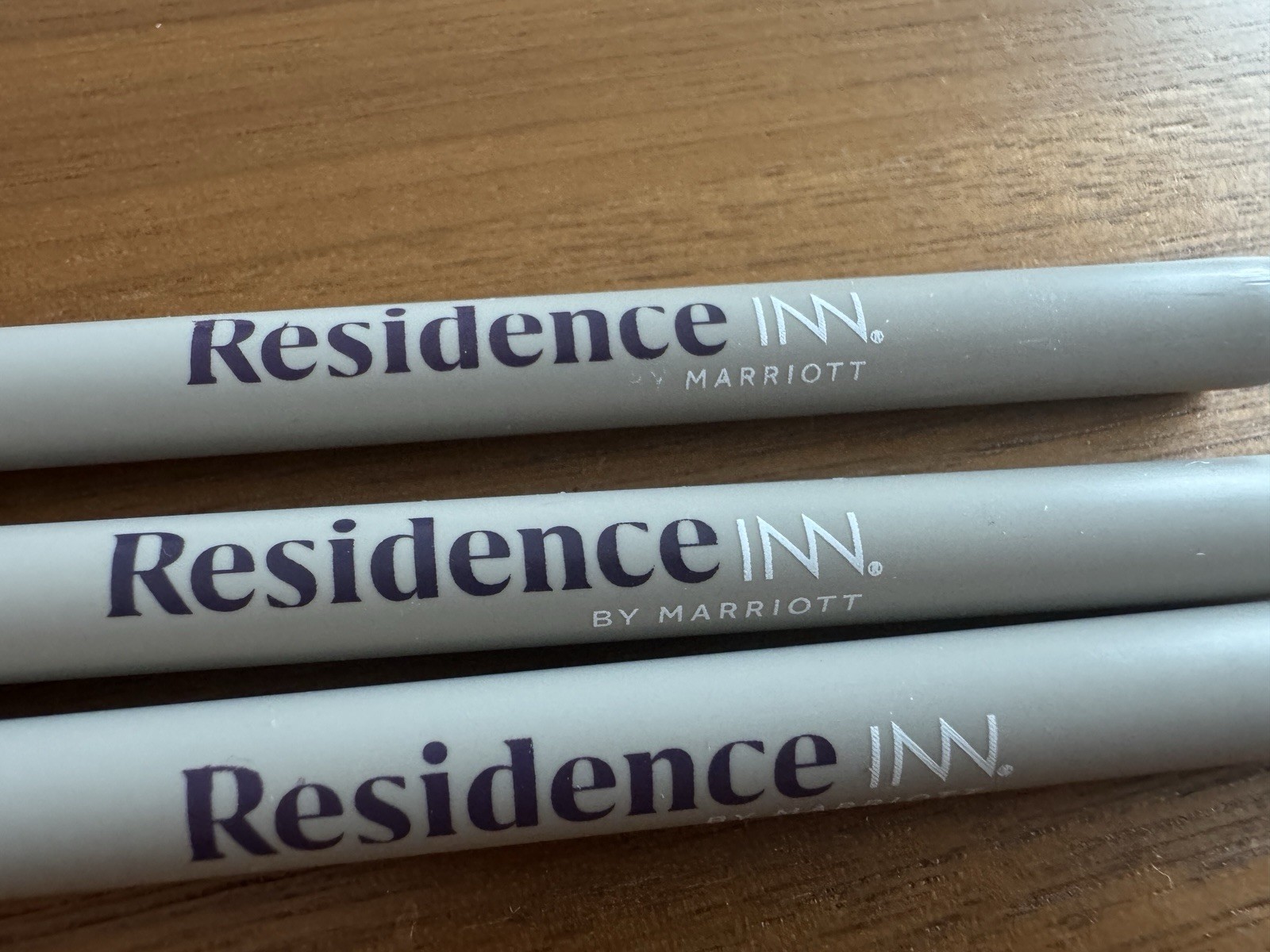 3 x Marriott Residence Inn Hotel Advertisement Ballpoint Stick Pen Cap Black Ink