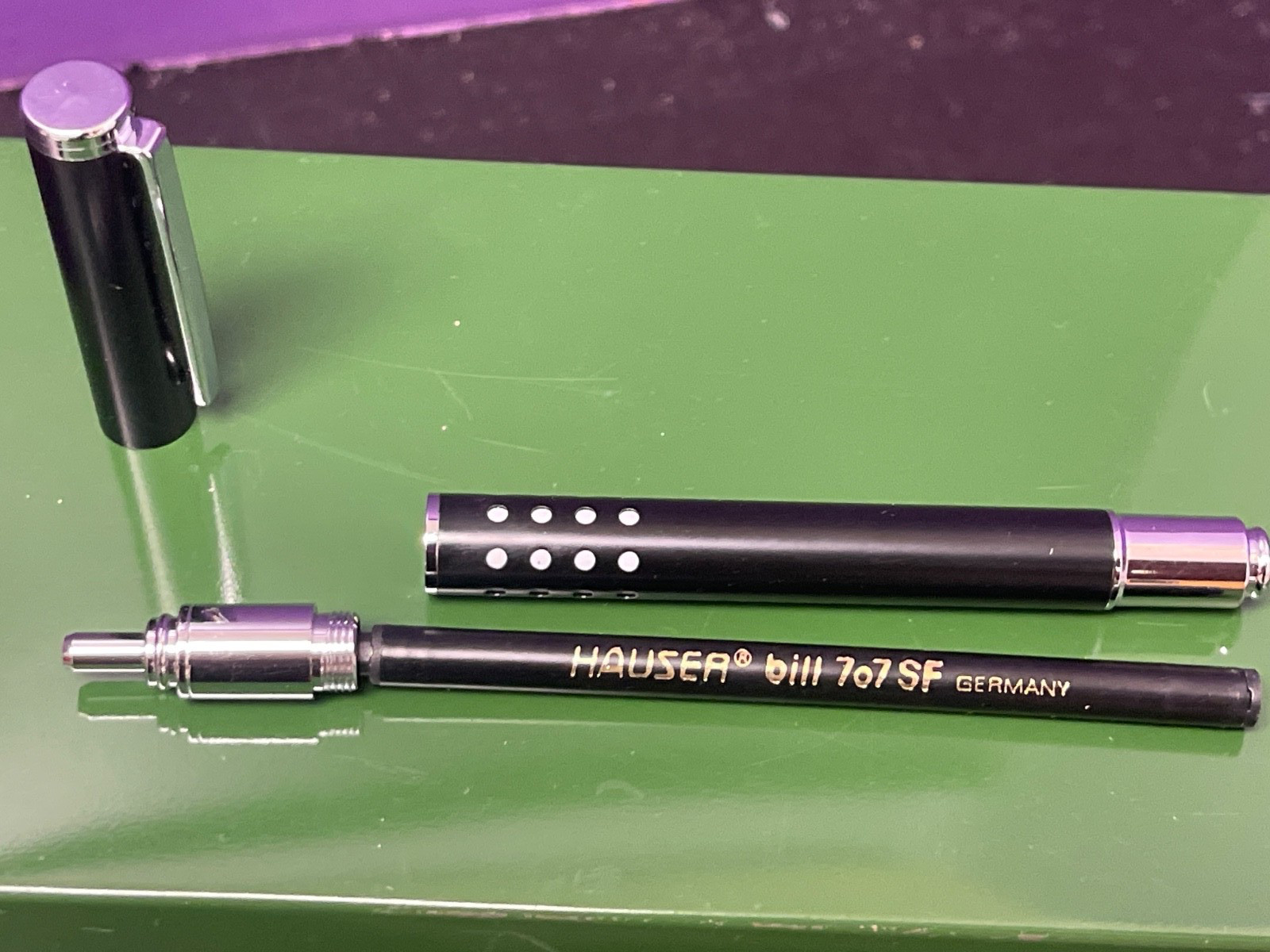 GERMANY HAUSER cap ink Pen black silver body black ink