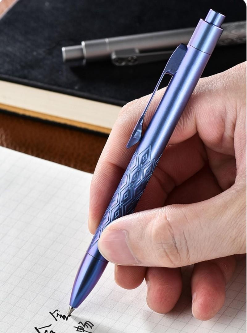 Titanium Alloy Ballpoint Pen EDC Pocket Signature Writing Pen Business Office