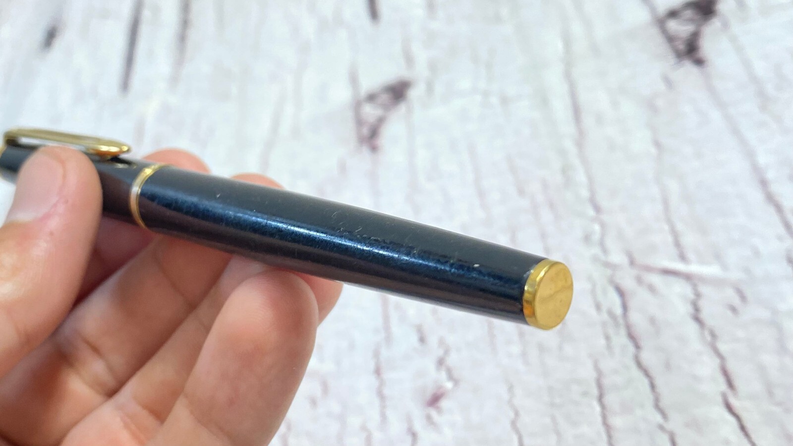 Blue Waterman Ballpoint Pen, Working Perfectly, Attractive Black and Golden Colo