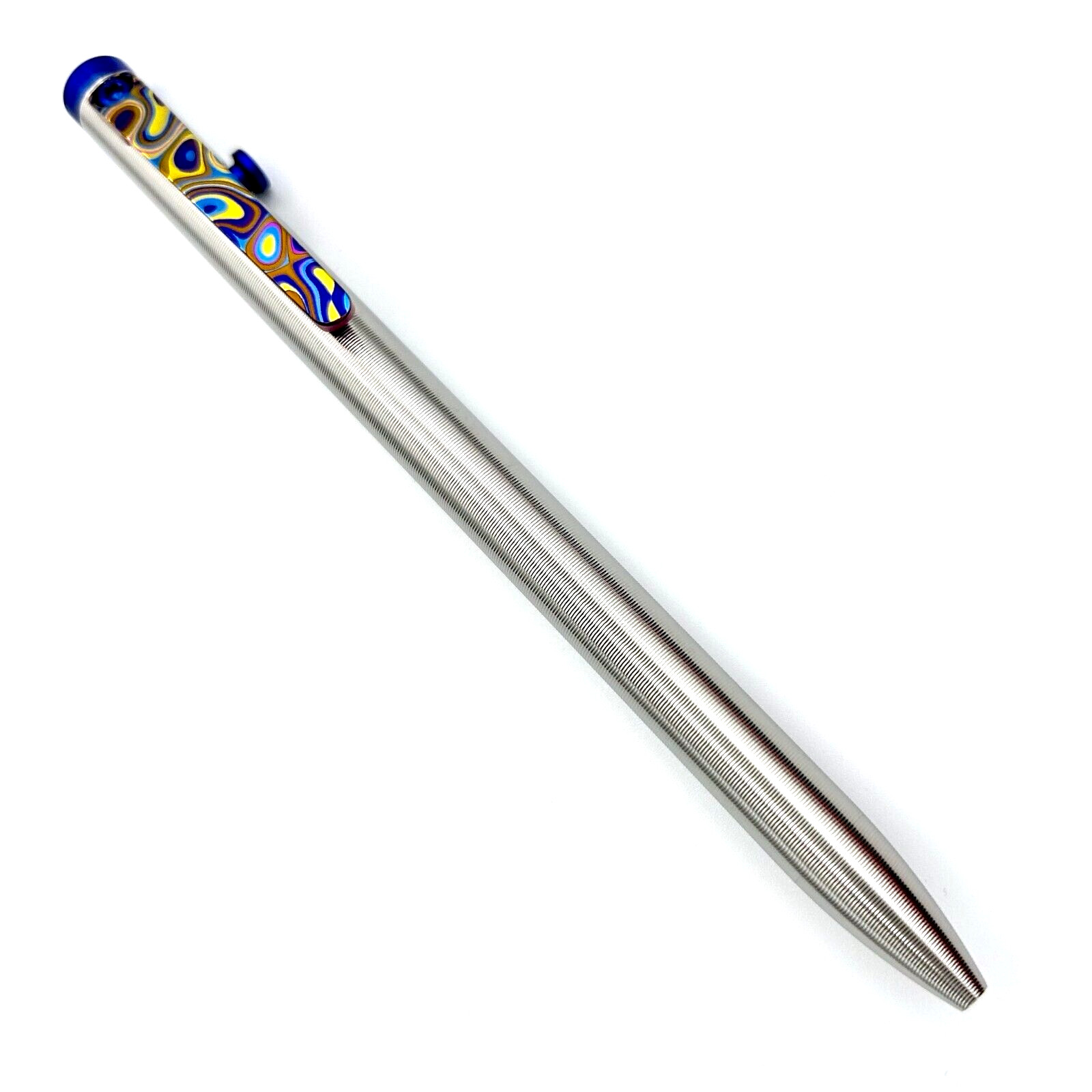 Tactile Turn – Titanium Slim Bolt Action Standard Size Pen Custom Ripple Clip