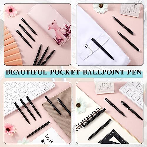 36 Pcs Small Ballpoint Pen Mini Pens Bulk 4 Inch Short Small Pens Tiny Black