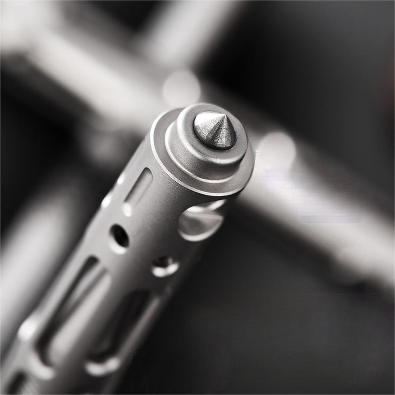 Titanium Mini Ballpoint Pen Portable Writing Pen Keychain EDC Multifunction Gift
