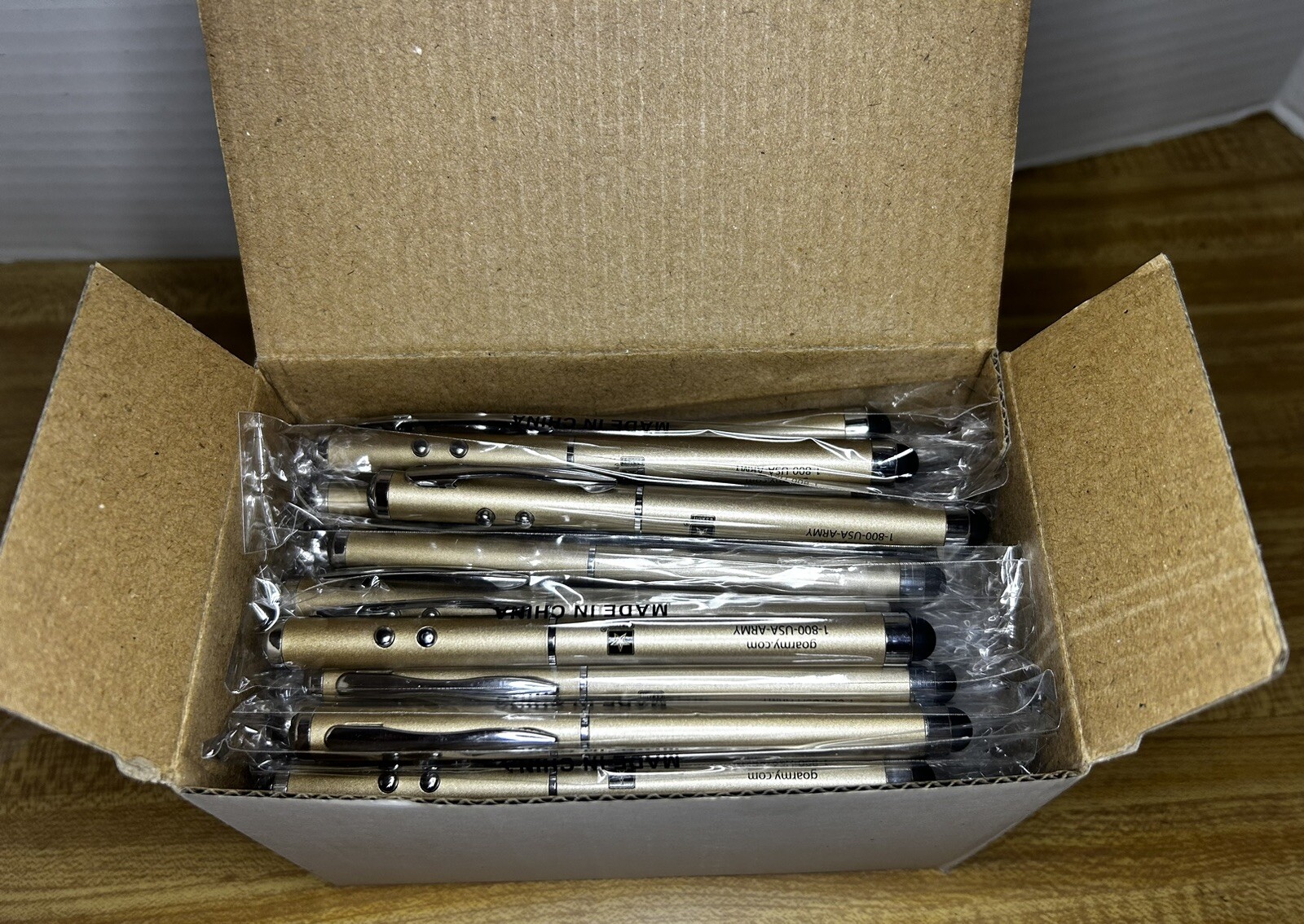 Brand New – United States Army Stylus Pen – With Lights – Box Of 50