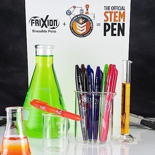 FriXion Ball Erasable & Refillable Gel Ink Stick Pens, Fine Point, Black &