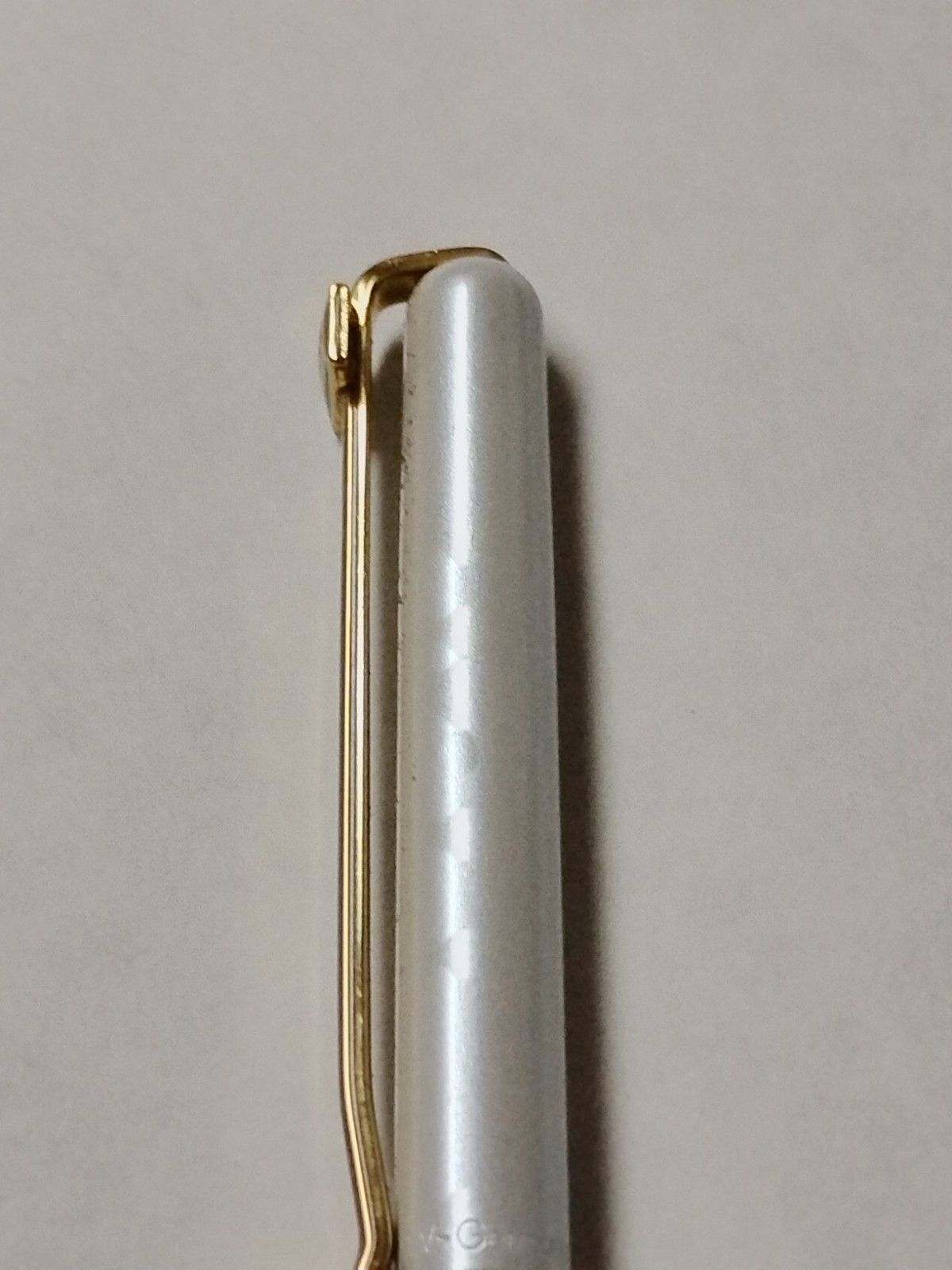 Vintage Elysee Ballpoint Pen Pearl-white-BASF Logo Made in Germany #87