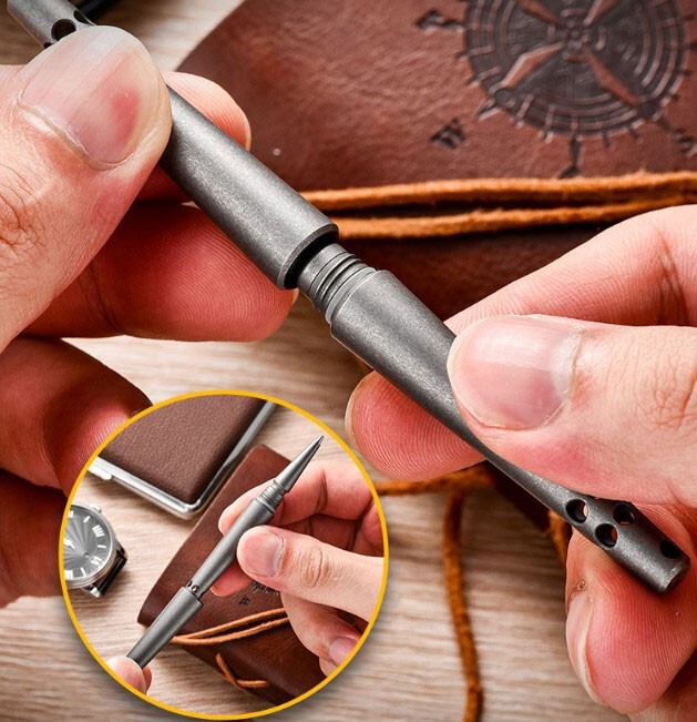 Titanium Alloy Ballpoint Pen Business Tactical Pen Office Stationery Outdoor EDC