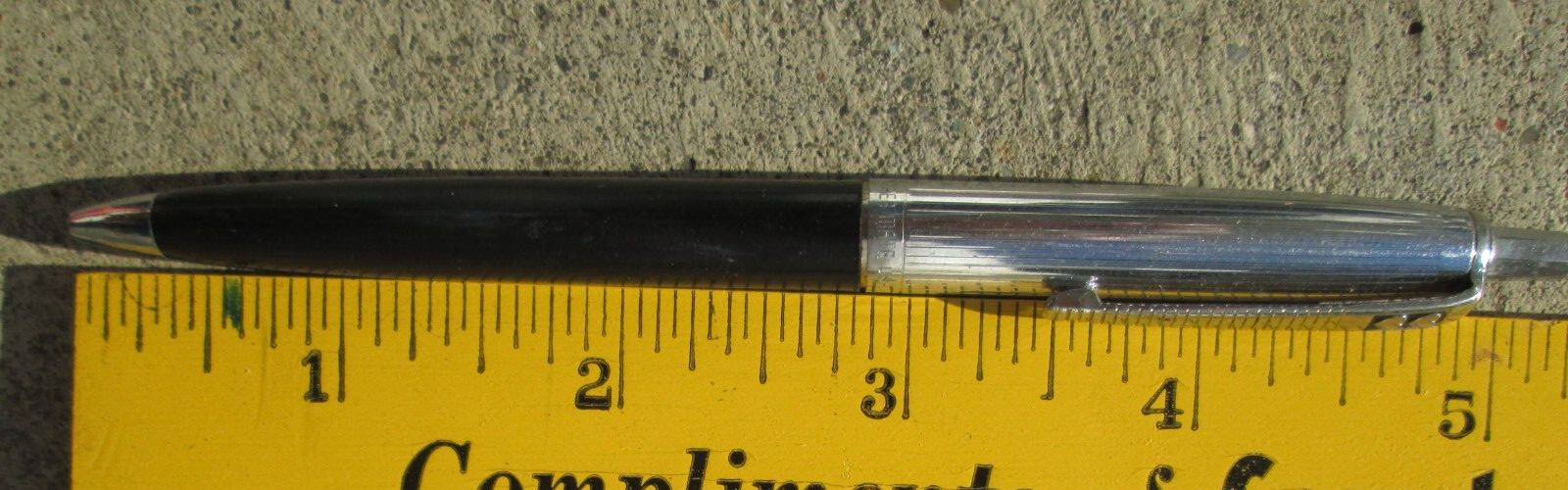 Vintage 1950’s Paper Mate Capri Black and Silver Ball Point Pen DRY Parts Repair