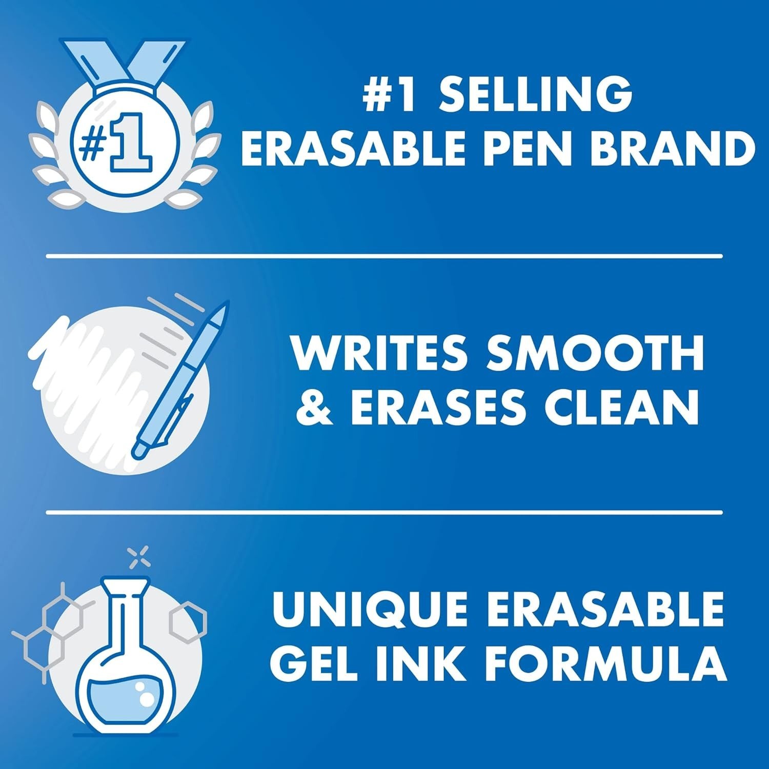Clicker Erasable, Refillable, Retractable Gel Ink Pens, Extra «