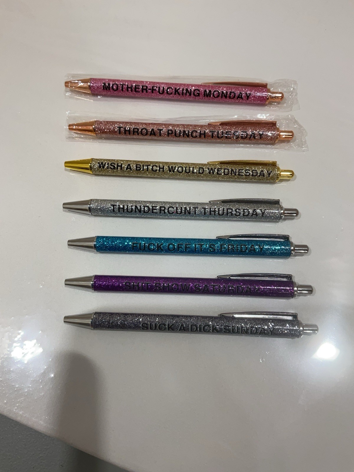 Mixed LOT OF 7 PENS Ball Point Pens Business Advertise Good QUALITY All WORKING