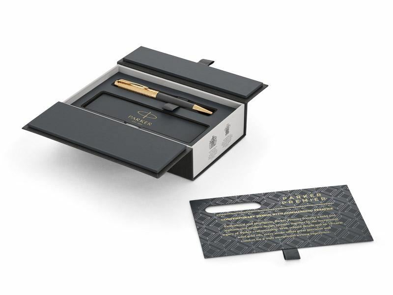 Parker Premier Deluxe Storm Grey and Gold Ballpoint Pen (1931440)