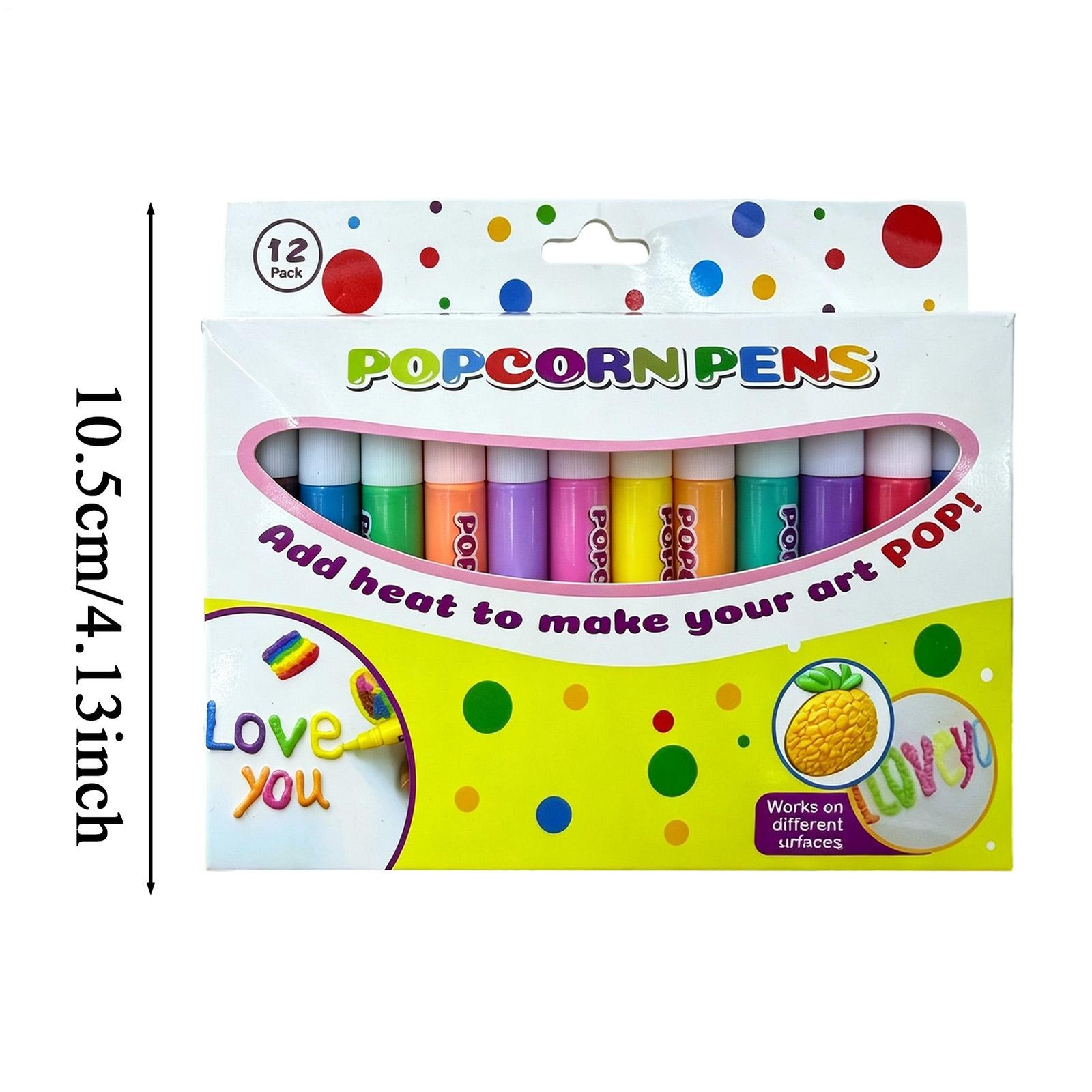 6-12 Sticks Bubble Pen Set 3D Colorful Handmade Heat Activated Painting Markers