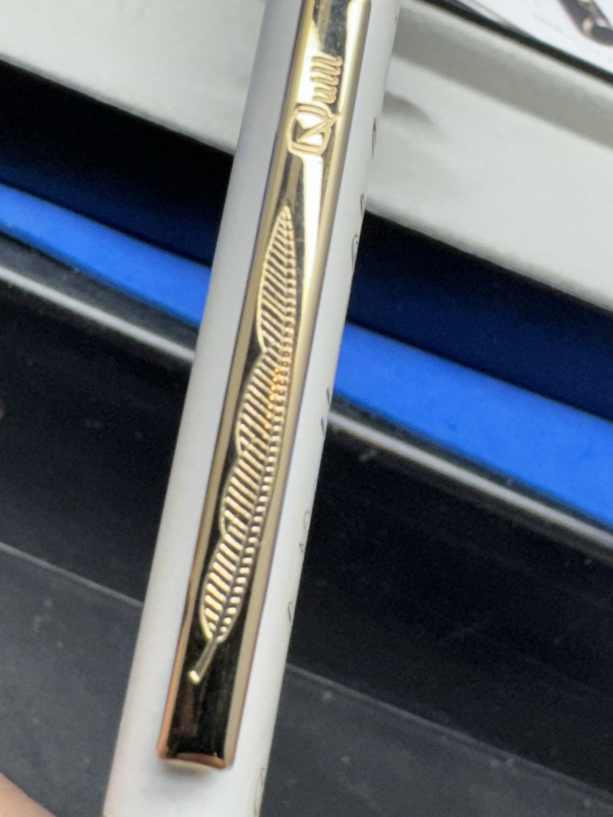 Vintage Quill Gold Trim Ballpoint Pen – Made in USA – w/ Original Box & Card