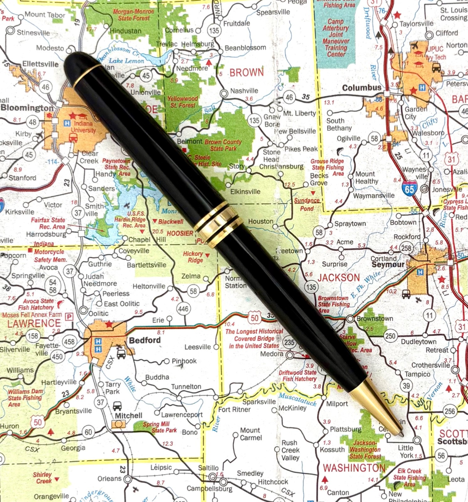 United States Customs Service Ballpoint Pen, Black plastic w/ Gold Plated Trim