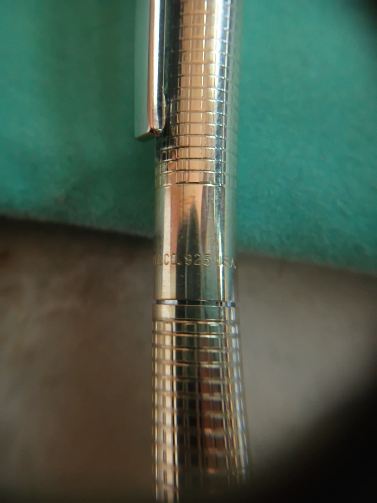 Tiffany & Co 925 Sterling Silver Random House Ballpoint Pen Vintage With Pouch