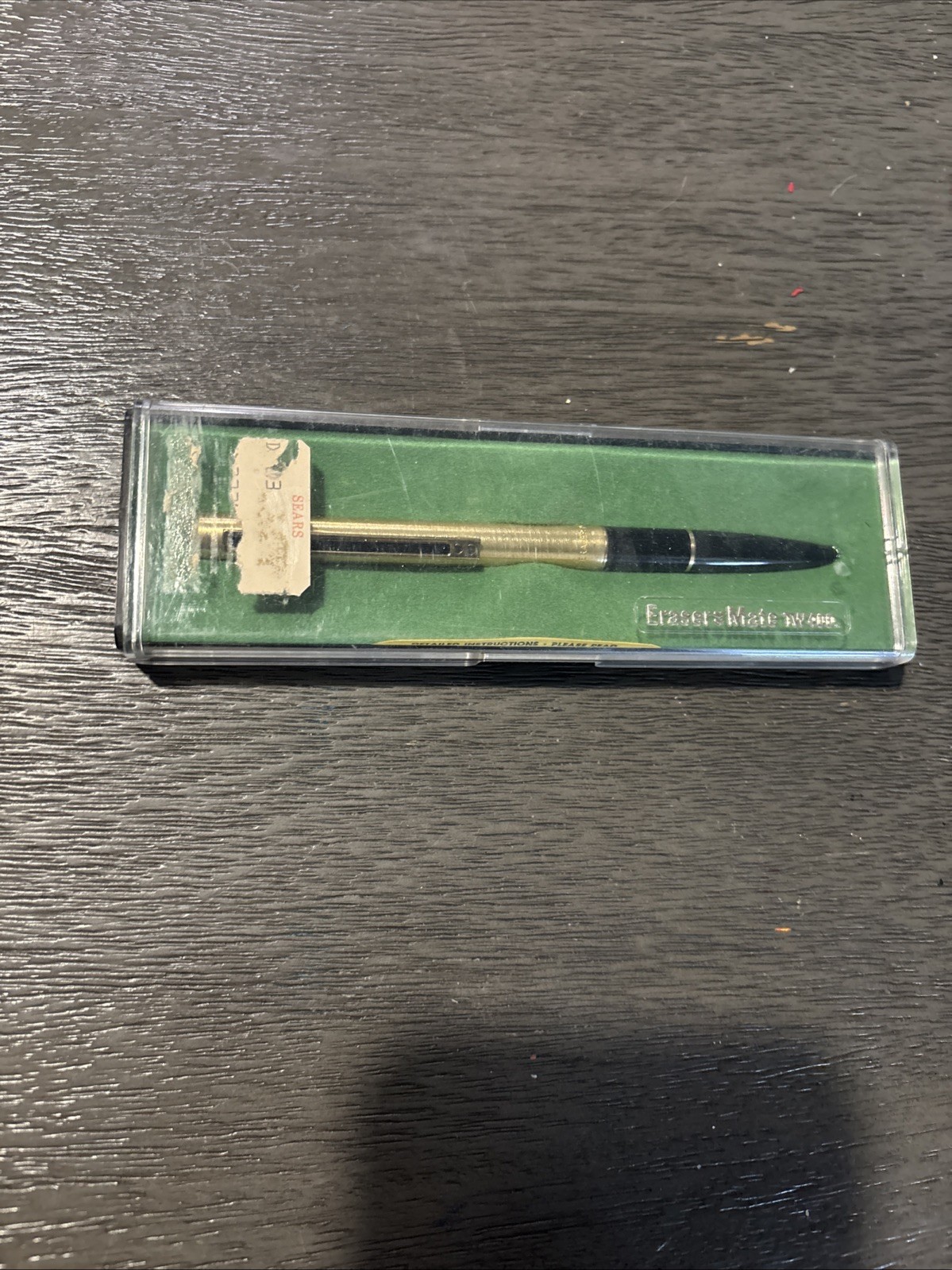 NEW In Box = Rare VINTAGE Eraser Mate TW400 Paper Mate Double Heart Gold/Blk A1+