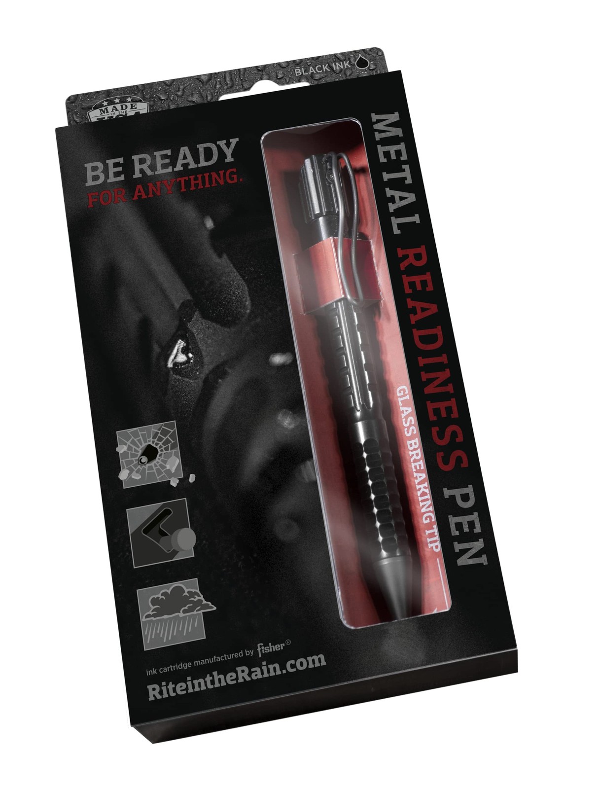 Rite In The Rain All-Weather Readiness Metal Tactical Pen Bolt-Action Clicker