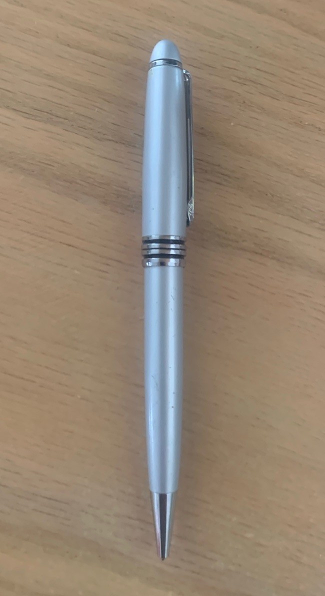 Motorola Branded Ballpoint Pen Silver Chrome Twist Office Promo Pen