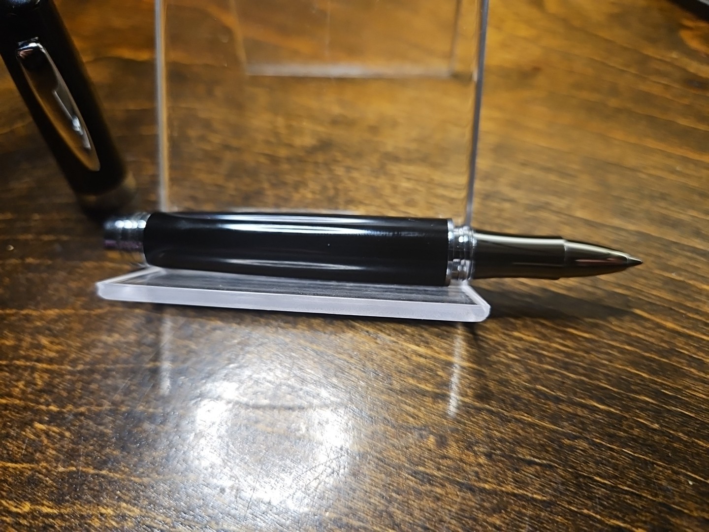 Rosetta Magellan Ballpoint Pen, Black Onyx, Chrome Trim