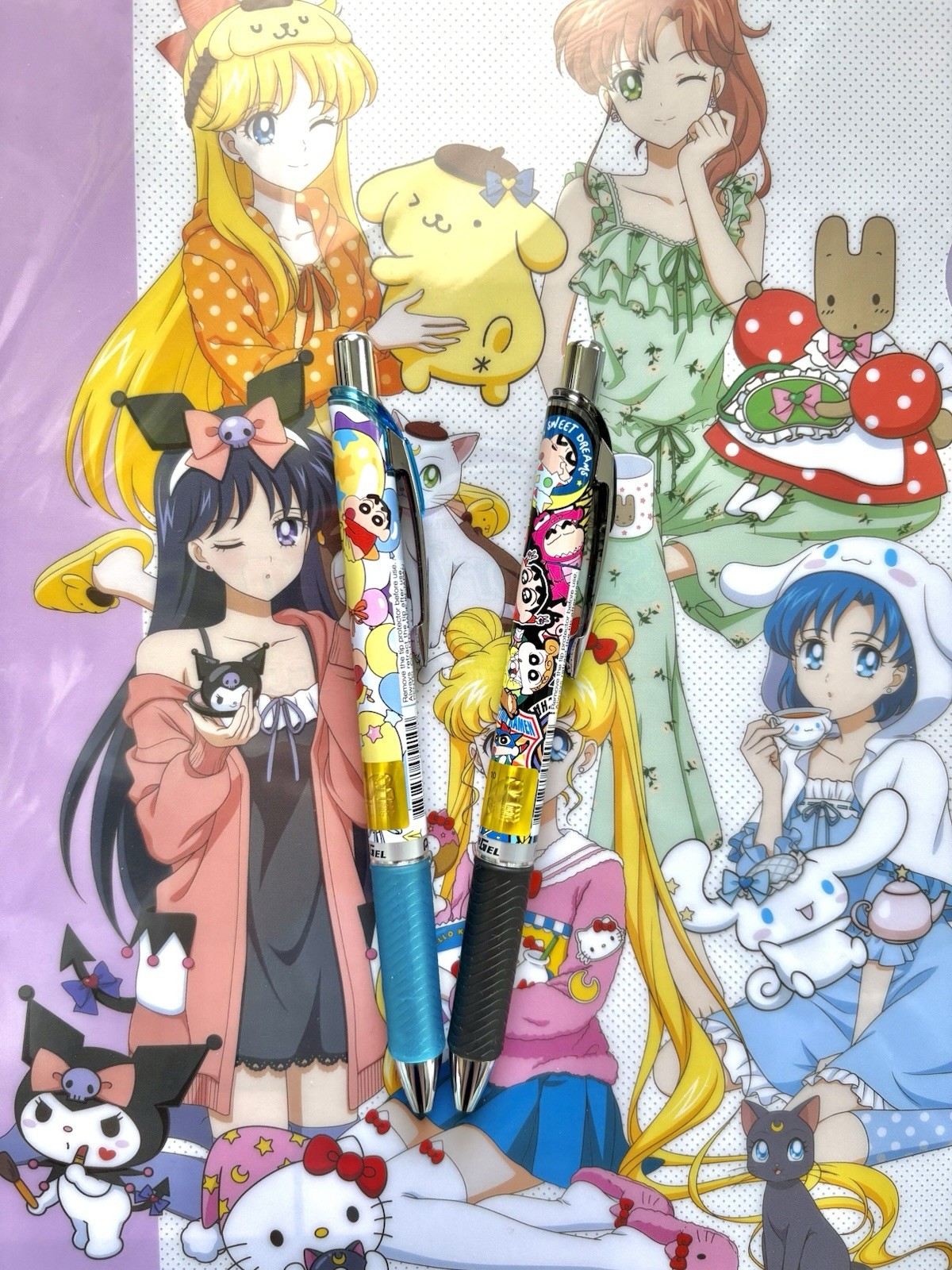 Made in Japan Crayon Shin-chan Gel Pens – Party & Characters Design Black & Blue