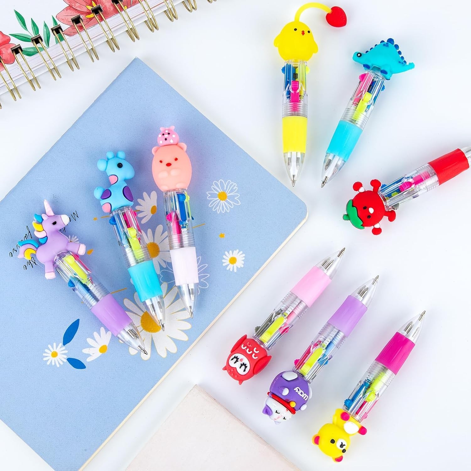 60-Pack Easter Multicolor Pen in One – Cute Easter Pens for Kids, 4-in-1 Ball…